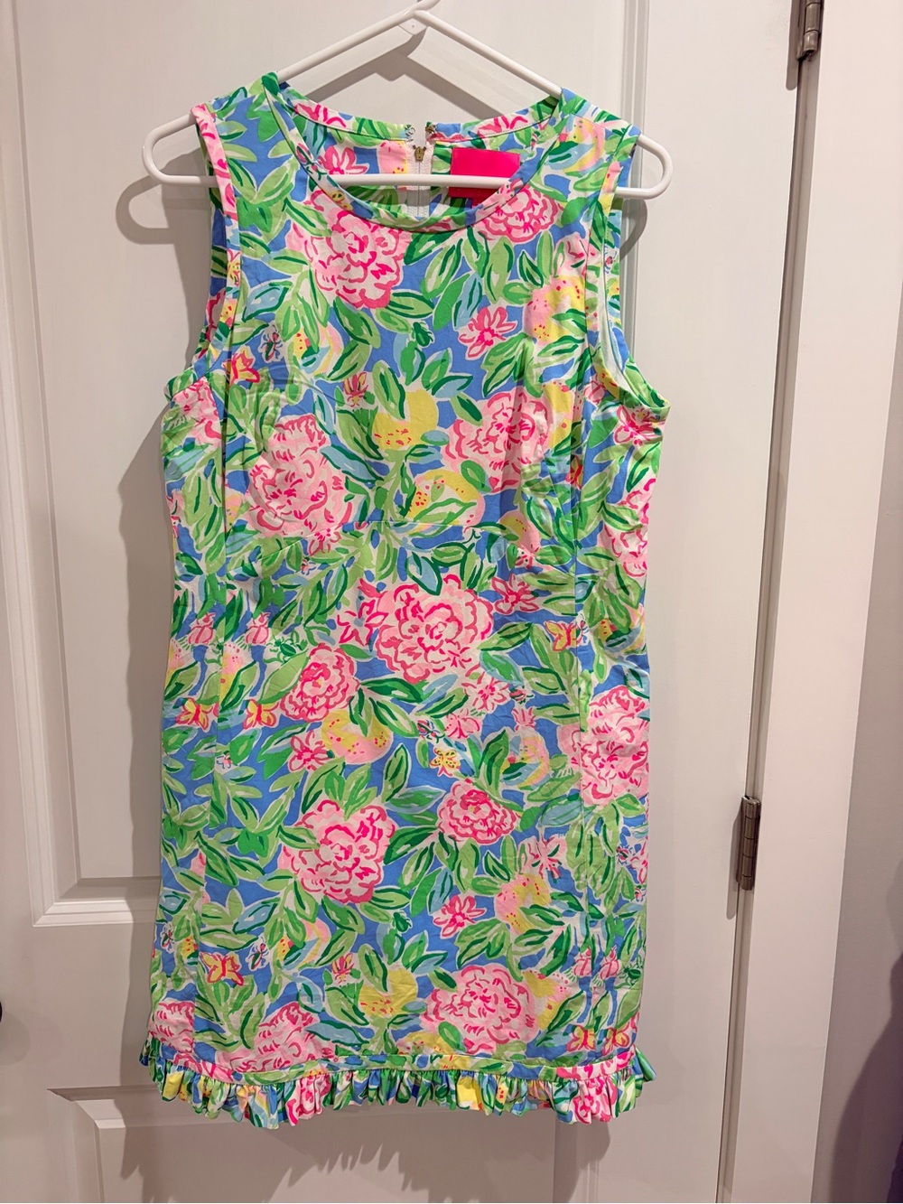 LILLY PULITZER SIZE 8 POPPY STRETCH SHIFT DRESS *GROVE GARDEN* MULTI